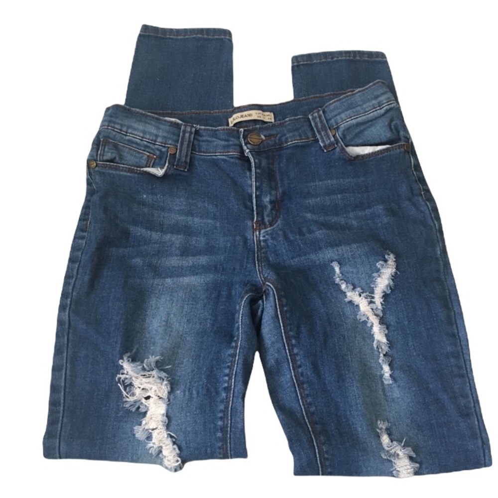 LOLO Jeans distressed ripped skinny jeans size 7